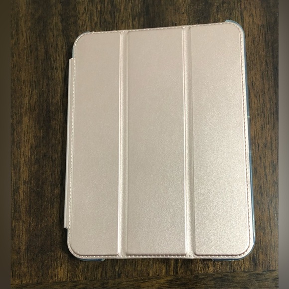 I pad Mini generation 6 Trifold Smart Stand cover and case Gold Rose.8”L X 6” W - Picture 4 of 6